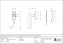 Beeswax Handmade Peardrop Fastener - 33140 - Technical Drawing
