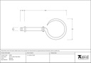 Beeswax Hook Curtain Finial (pair) - 49904 - Technical Drawing