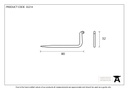 Beeswax L Hook - Large - 33214 - Technical Drawing