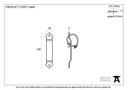 Beeswax Locking Gothic Screw on Staple - 33480 - Technical Drawing