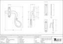 Beeswax Locking Shepherd's Crook Fastener - RH - 33477 - Technical Drawing