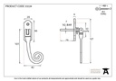 Beeswax Monkeytail Espag - RH - 33224 - Technical Drawing
