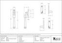 Beeswax Night-Vent Locking Avon Fastener - 90389 - Technical Drawing