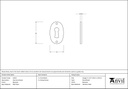 Beeswax Oval Escutcheon - 33231 - Technical Drawing