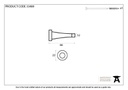 Beeswax Projection Door Stop - 33489 - Technical Drawing