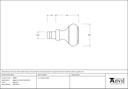 Beeswax Regency Curtain Finial (pair) - 49898 - Technical Drawing