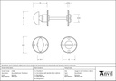 Beeswax Round Bathroom Thumbturn - 33384 - Technical Drawing