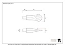 Beeswax Shell Curtain Finial (pair) - 83614 - Technical Drawing