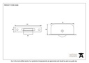 Beeswax Square Ended Sash Pulley 75kg - 83648 - Technical Drawing