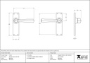Beeswax Straight Lever Latch Set - 73114 - Technical Drawing
