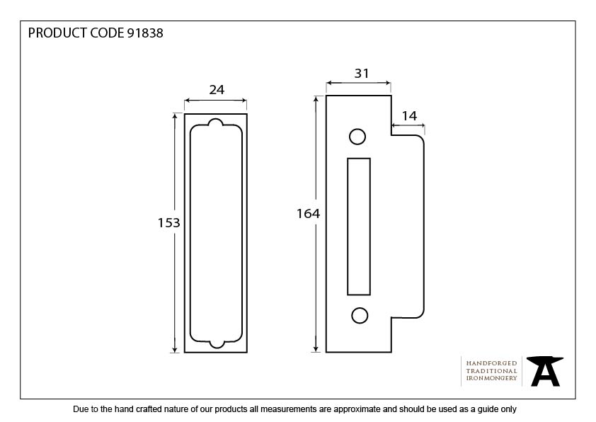 Black ½&quot; Rebate Kit For 90247 - 91838 - Technical Drawing