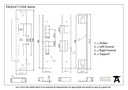Black ½&quot; Rebate Kit for HD Sash Lock - 90054 - Technical Drawing