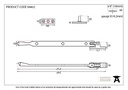 Black 10&quot; Avon Stay - 90402 - Technical Drawing