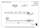 Black 10&quot; Handmade Monkeytail Stay - 33282 - Technical Drawing
