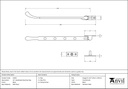 Black 10&quot; Handmade Peardrop Stay - 33292 - Technical Drawing