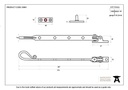 Black 10&quot; Shepherd's Crook Stay - 33961 - Technical Drawing