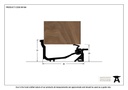 Black 1219mm Macclex Lowline Sill - 90184 - Technical Drawing