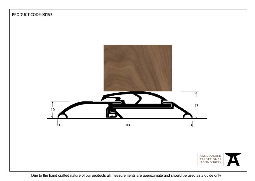 Black 1219mm Threshex Sill - 90153 - Technical Drawing