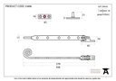 Black 12" Cast Monkeytail Stay - 33486 - Technical Drawing
