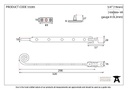 Black 12" Handmade Monkeytail Stay - 33283 - Technical Drawing