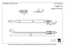 Black 12&quot; Handmade Peardrop Stay - 33293 - Technical Drawing