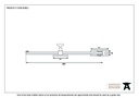 Black 12&quot; Sliding Stay - 83852 - Technical Drawing