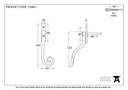 Black 16mm Monkeytail Espag - RH - 33983 - Technical Drawing