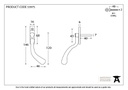 Black 16mm Peardrop Espag - RH - 33975 - Technical Drawing