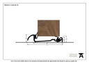 Black 1829mm Macclex 15/56 Threshold - 90178 - Technical Drawing