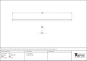 Black 1m Curtain Pole - 49911 - Technical Drawing