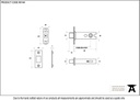 Black 2½&quot; Heavy Duty Tubular Deadbolt - 90144 - Technical Drawing