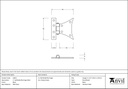 Black 2&quot; Half Butterfly Hinge (pair) - 33812 - Technical Drawing