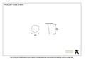 Black 2" Handmade Nail - 33832 - Technical Drawing