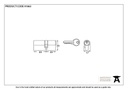 Black 30/35 6pin Euro Cylinder KA - 91863 - Technical Drawing