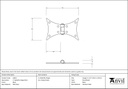 Black 3&quot; Butterfly Hinge (pair) - 33814 - Technical Drawing