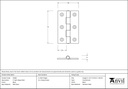 Black 3&quot; Butt Hinge (pair) - 91040 - Technical Drawing