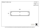 Black 400mm Plain Fingerplate - 91760 - Technical Drawing