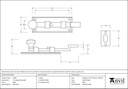 Black 4" Cranked Knob Bolt - 33981 - Technical Drawing
