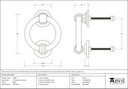 Black 4&quot; Ring Door Knocker - 33869 - Technical Drawing