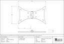 Black 5&quot; Butterfly Hinge (pair) - 33813 - Technical Drawing