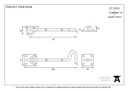 Black 5&quot; Cabin Hook - 83540 - Technical Drawing