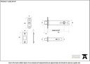 Black 5&quot; Heavy Duty Tubular Deadbolt - 90147 - Technical Drawing