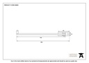 Black 6&quot; Roller Arm Stay - 83849 - Technical Drawing