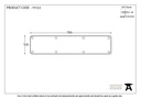 Black 700mm x 150mm Kick Plate - 73122 - Technical Drawing