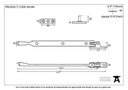 Black 8&quot; Avon Stay - 90399 - Technical Drawing