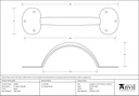 Black 8&quot; Bean D Handle - 33999 - Technical Drawing