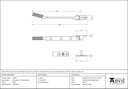 Black 8&quot; Brompton Stay - 46182 - Technical Drawing