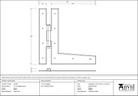 Black 9&quot; HL Hinge (pair) - 33758 - Technical Drawing