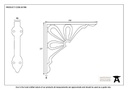 Black 9&quot; x 9'' Flower Shelf Bracket - 83788 - Technical Drawing