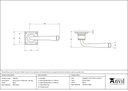 Black Avon Lever on Rose Set Sprung - 33873/S - Technical Drawing